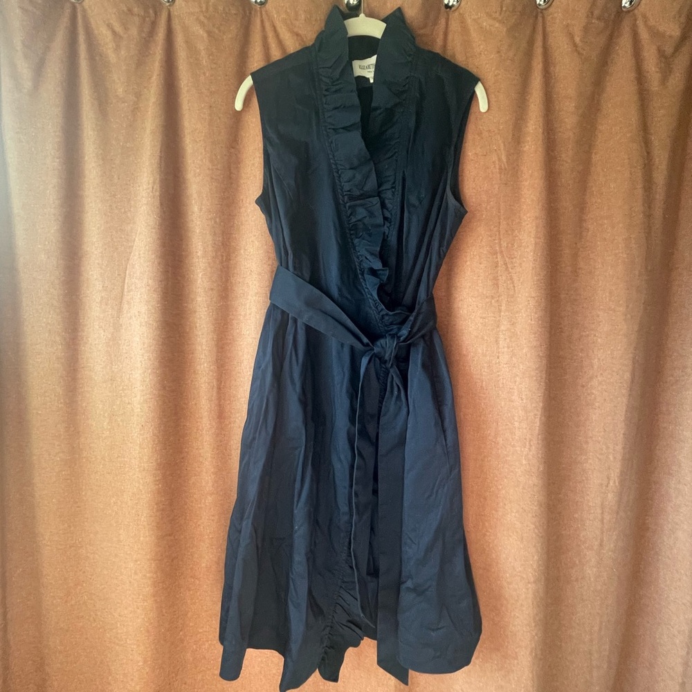 Navy Ruffle Dress